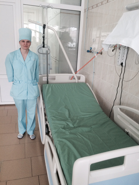 Lit installé en réanimation à l'hôpital de Novozybkov