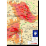 Carte de contamination des sols dans le triangle Ukraine / Russie / Belarus